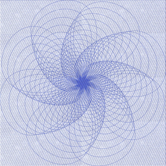 Round Patterned Lavender Blue Rug, pat3358blu