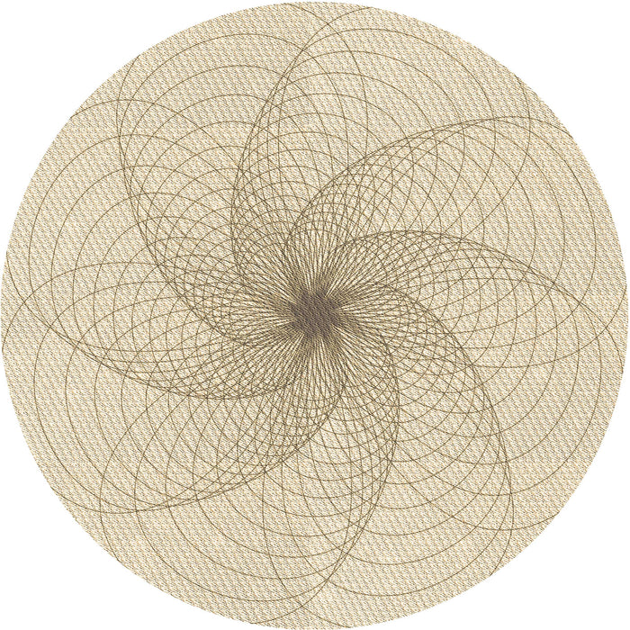 Square Patterned Moccasin Beige Rug, pat3358brn