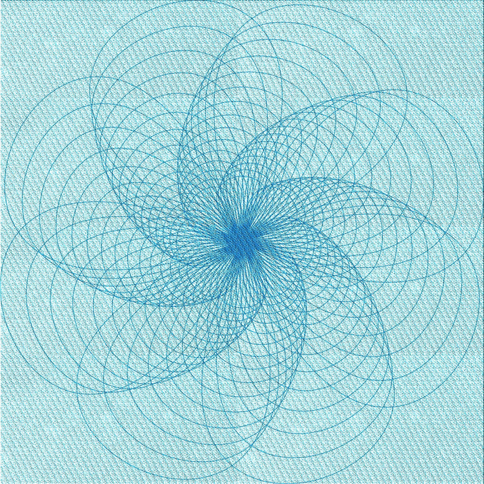 Round Machine Washable Transitional Diamond Blue Rug, wshpat3358lblu