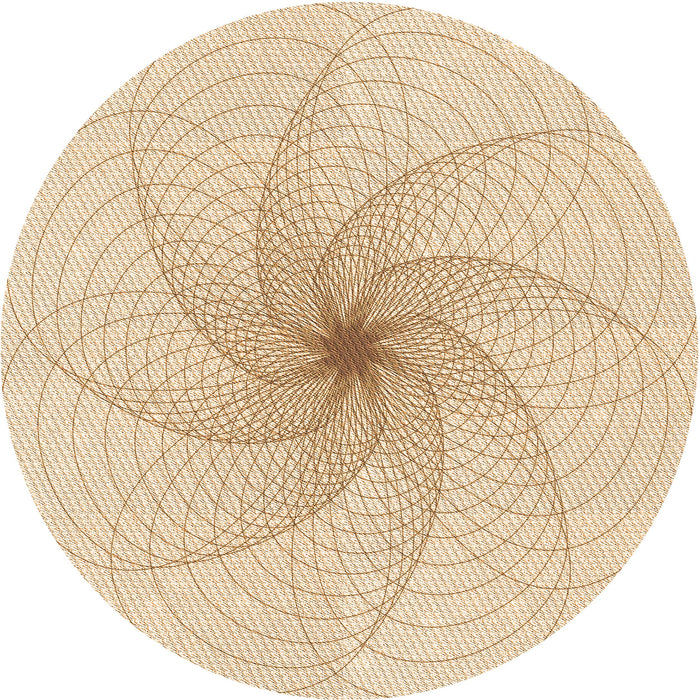 Square Patterned Brown Sand Brown Rug, pat3358org