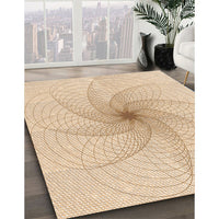 Patterned Brown Sand Brown Rug, pat3358org