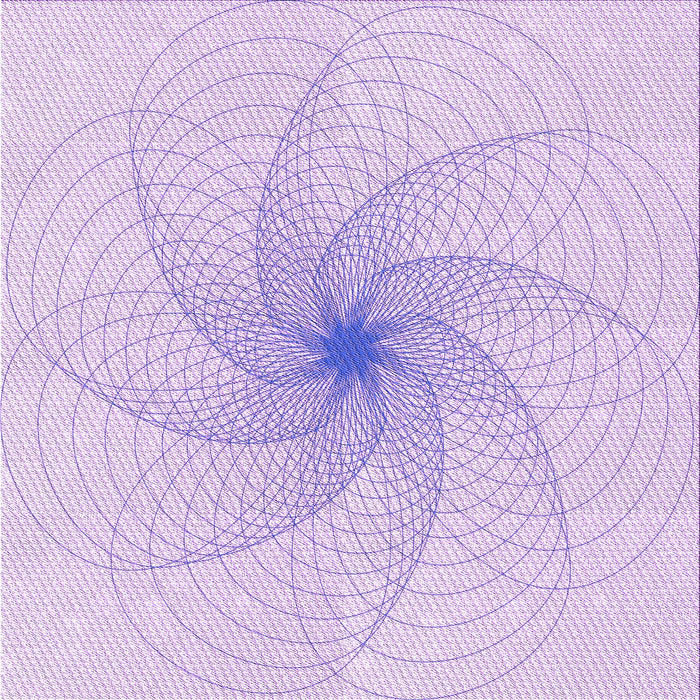 Round Patterned Bright Lilac Purple Rug, pat3358pur