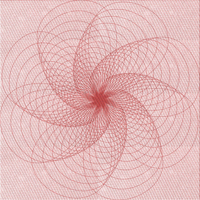 Round Machine Washable Transitional Pastel Red Pink Rug, wshpat3358rd