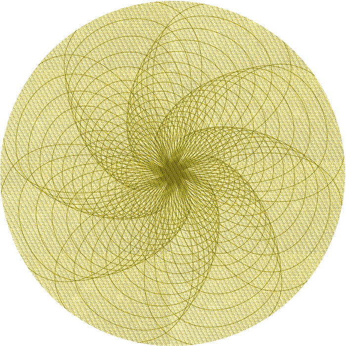 Square Patterned Yellow Rug, pat3358yw