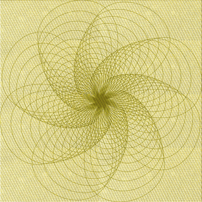 Round Patterned Yellow Rug, pat3358yw