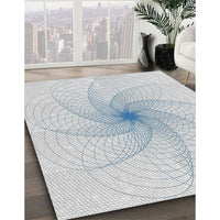 Patterned Silver Gray Novelty Rug, pat3358