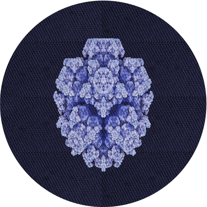 Square Patterned Black Rug, pat3359blu