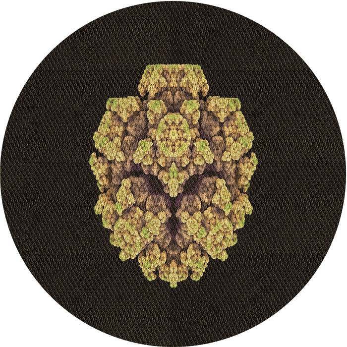 Square Patterned Red Brown Rug, pat3359brn