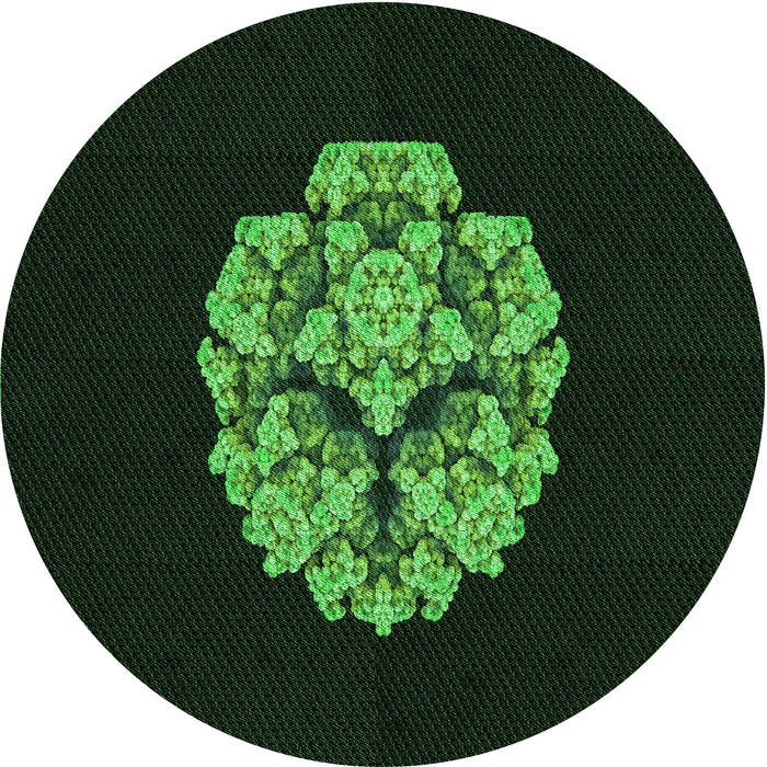 Square Machine Washable Transitional Black Rug in a Living Room, wshpat3359grn