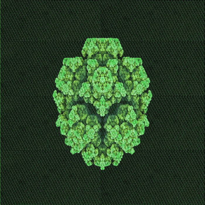 Round Patterned Black Rug, pat3359grn