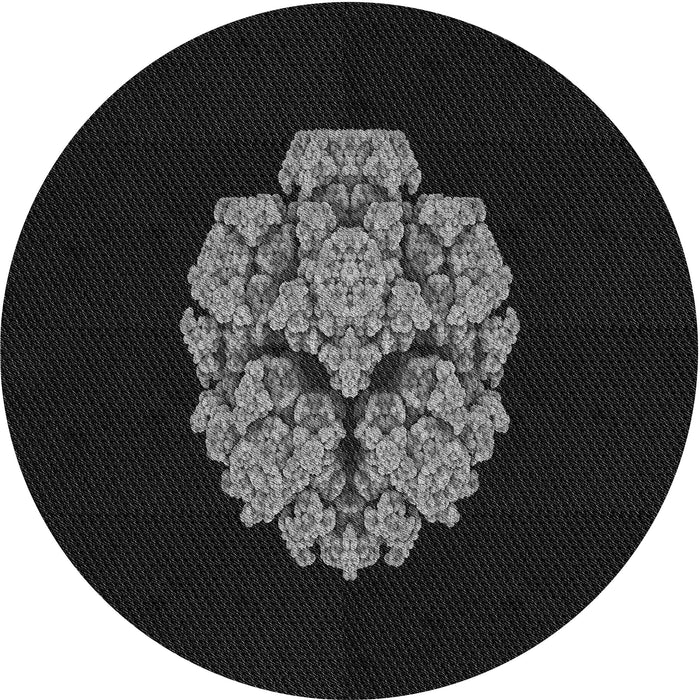 Square Machine Washable Transitional Black Rug in a Living Room, wshpat3359gry