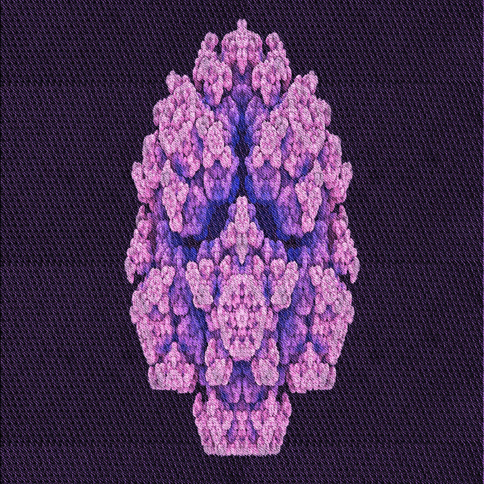 Patterned Deep Purple Rug, pat3359pur