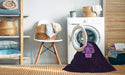 Machine Washable Transitional Deep Purple Rug in a Washing Machine, wshpat3359pur