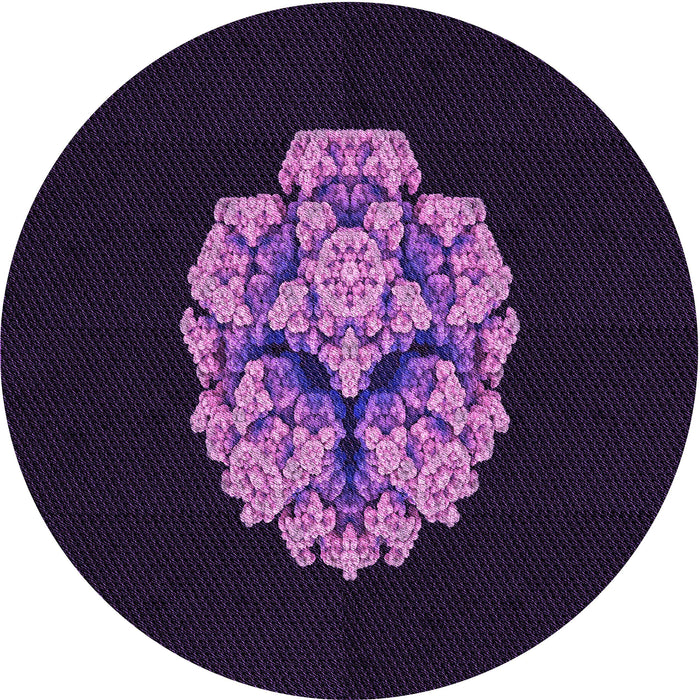 Square Patterned Deep Purple Rug, pat3359pur