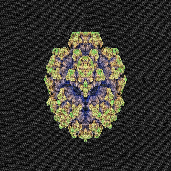 Square Patterned Carbon Gray Novelty Rug, pat3359