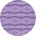 Square Patterned Bright Lilac Purple Rug, pat336blu