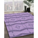 Machine Washable Transitional Bright Lilac Purple Rug in a Family Room, wshpat336blu