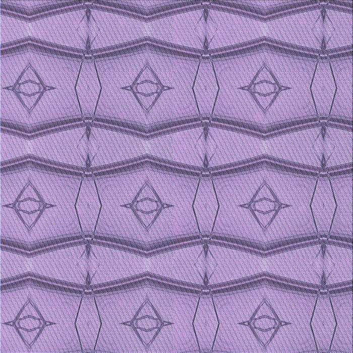 Round Patterned Bright Lilac Purple Rug, pat336blu