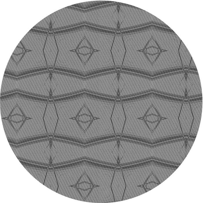 Square Patterned Ash Gray Rug, pat336gry