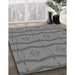 Machine Washable Transitional Ash Gray Rug in a Family Room, wshpat336gry