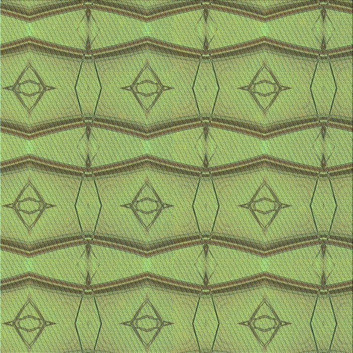 Round Patterned Olive Green Rug, pat336lblu