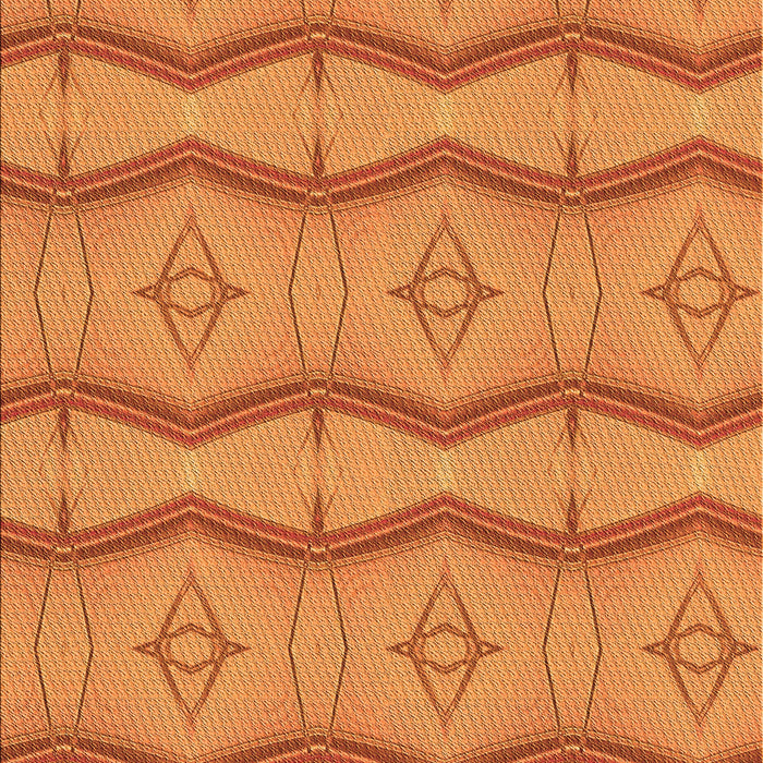 Patterned Orange Red Orange Rug, pat336org