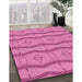 Machine Washable Transitional Deep Pink Rug in a Family Room, wshpat336pur