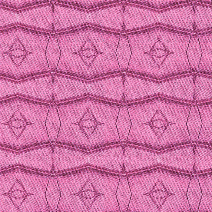 Round Machine Washable Transitional Deep Pink Rug, wshpat336pur