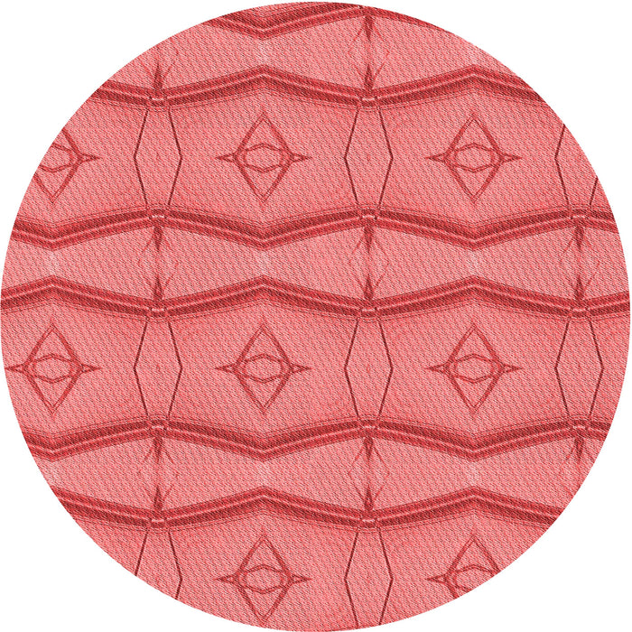 Square Patterned Ruby Red Rug, pat336rd