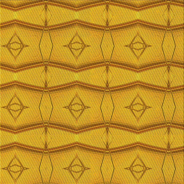 Round Patterned Orange Rug, pat336yw