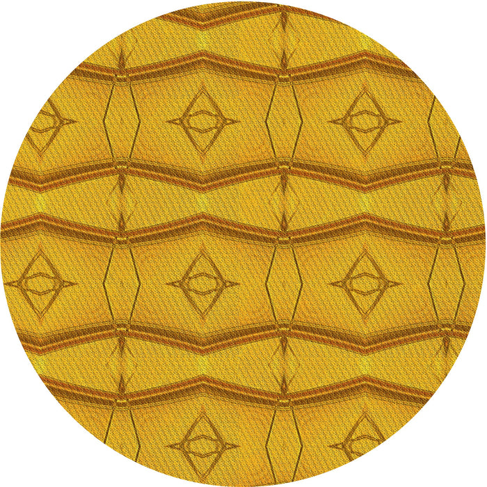 Square Patterned Orange Rug, pat336yw