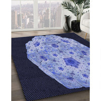 Patterned Sky Blue Rug, pat3360blu