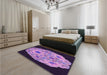 Patterned Orchid Purple Rug in a Bedroom, pat3360pur