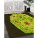 Machine Washable Transitional Pistachio Green Rug in a Family Room, wshpat3360yw