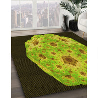 Patterned Pistachio Green Rug, pat3360yw