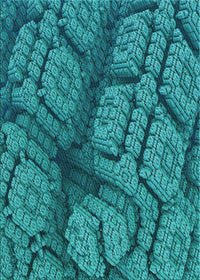 Machine Washable Transitional Dark Turquoise Green Rug, wshpat3361lblu