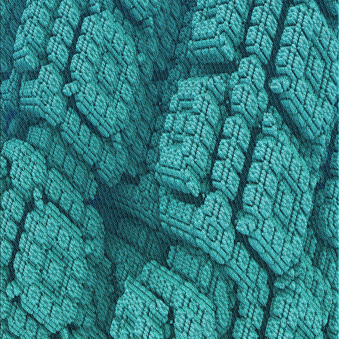 Patterned Dark Turquoise Green Rug, pat3361lblu