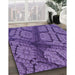 Machine Washable Transitional Purple Rug in a Family Room, wshpat3361pur