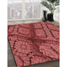 Machine Washable Transitional Red Rug in a Family Room, wshpat3361rd