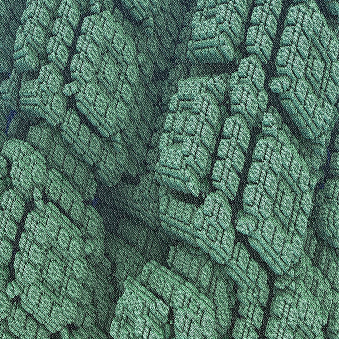 Patterned Emerald Green Novelty Rug, pat3361