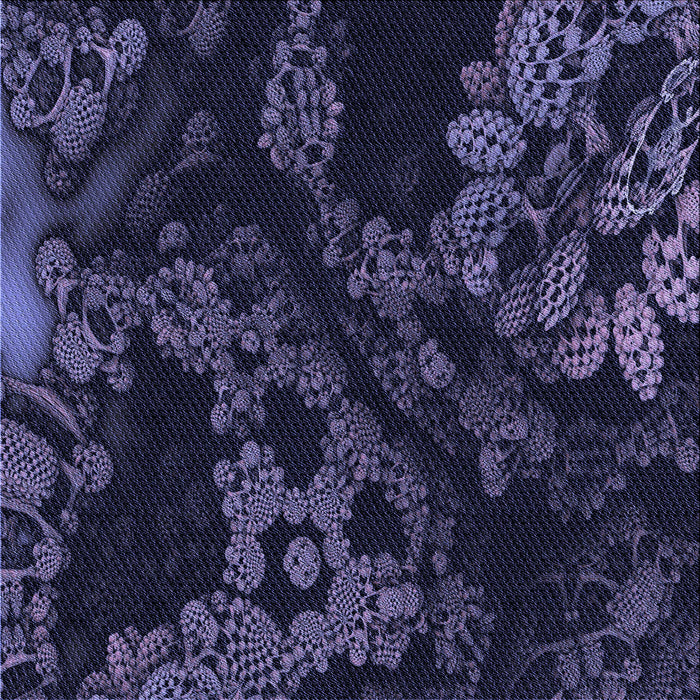 Round Patterned Deep Periwinkle Purple Rug, pat3362blu