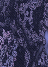Machine Washable Transitional Deep Periwinkle Purple Rug, wshpat3362blu