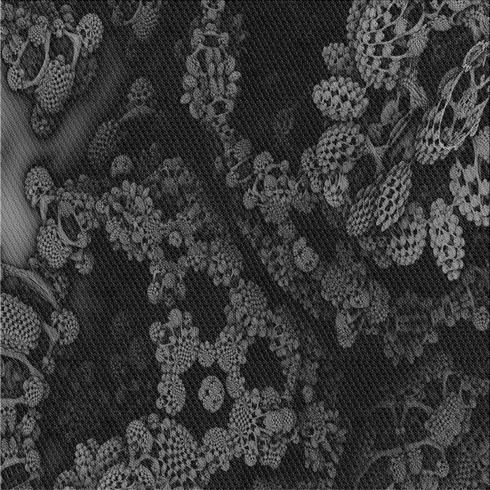 Round Patterned Carbon Gray Rug, pat3362gry