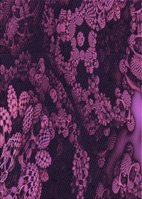 Machine Washable Transitional Purple Lily Purple Rug, wshpat3362pur