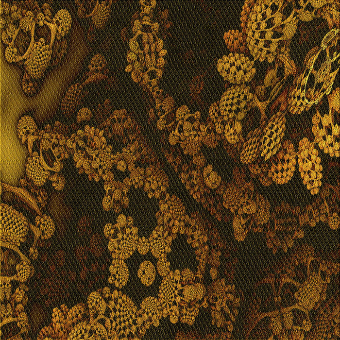 Round Machine Washable Transitional Black Brown Rug, wshpat3362yw