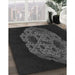 Machine Washable Transitional Midnight Gray Rug in a Family Room, wshpat3363gry