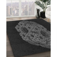 Patterned Midnight Gray Rug, pat3363gry