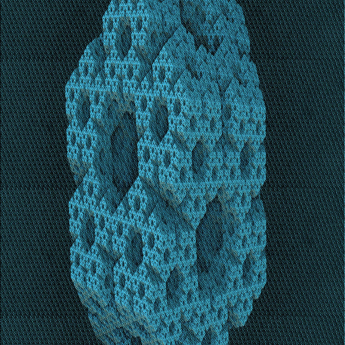 Patterned Dark Cyan Green Rug, pat3363lblu