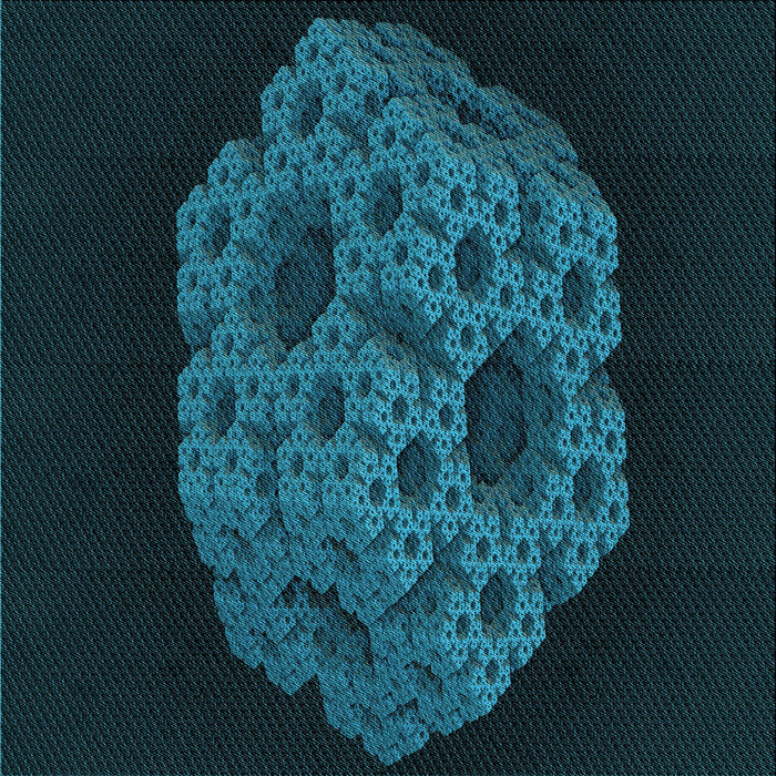 Round Patterned Dark Cyan Green Rug, pat3363lblu