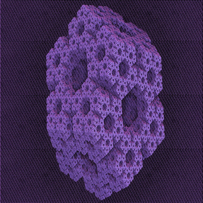 Round Patterned Deep Purple Rug, pat3363pur